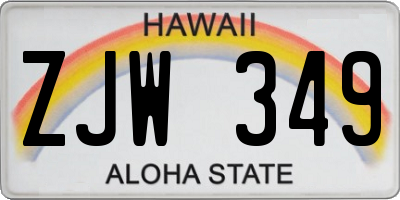 HI license plate ZJW349