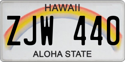 HI license plate ZJW440