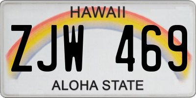 HI license plate ZJW469