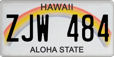 HI license plate ZJW484