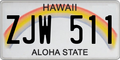 HI license plate ZJW511