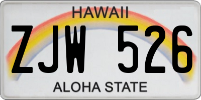 HI license plate ZJW526