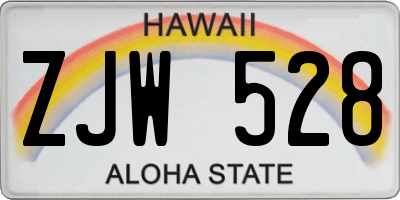HI license plate ZJW528
