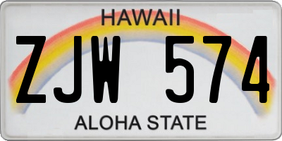 HI license plate ZJW574