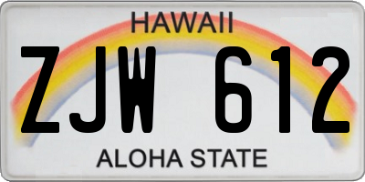 HI license plate ZJW612