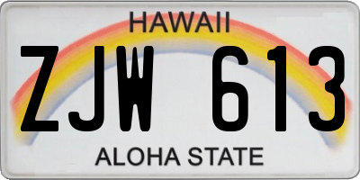 HI license plate ZJW613