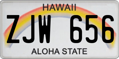 HI license plate ZJW656