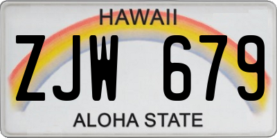 HI license plate ZJW679