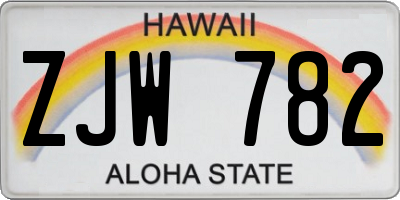 HI license plate ZJW782