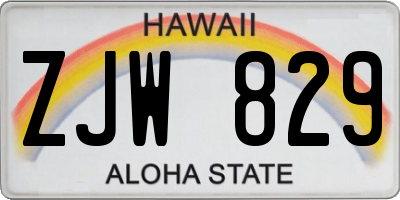 HI license plate ZJW829
