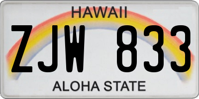 HI license plate ZJW833