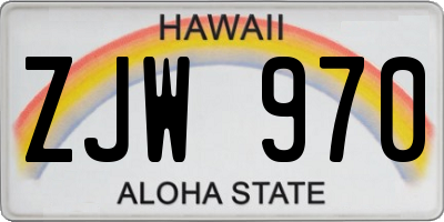 HI license plate ZJW970