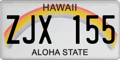 HI license plate ZJX155