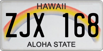 HI license plate ZJX168