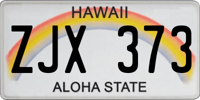 HI license plate ZJX373