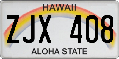 HI license plate ZJX408