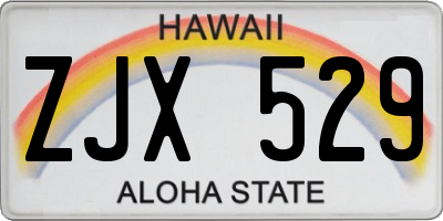 HI license plate ZJX529
