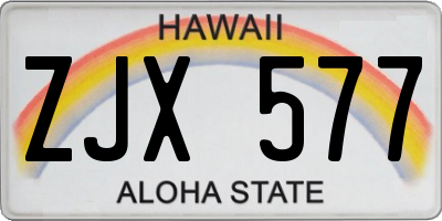 HI license plate ZJX577
