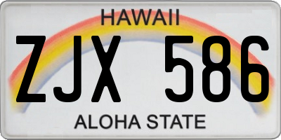 HI license plate ZJX586