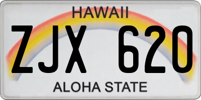 HI license plate ZJX620