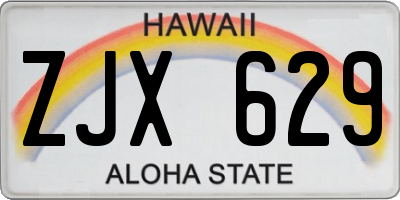 HI license plate ZJX629