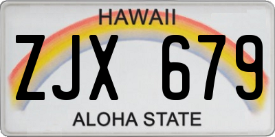HI license plate ZJX679