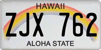 HI license plate ZJX762