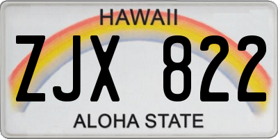 HI license plate ZJX822