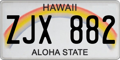 HI license plate ZJX882