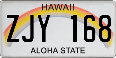 HI license plate ZJY168