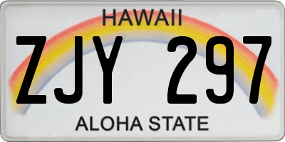 HI license plate ZJY297