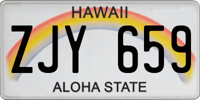 HI license plate ZJY659
