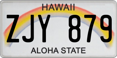 HI license plate ZJY879