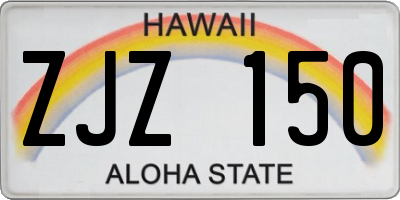 HI license plate ZJZ150