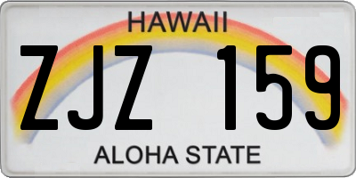 HI license plate ZJZ159