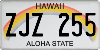 HI license plate ZJZ255