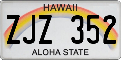 HI license plate ZJZ352