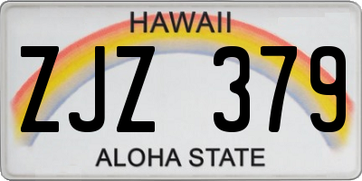 HI license plate ZJZ379