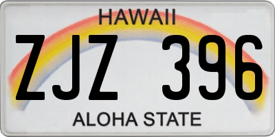 HI license plate ZJZ396