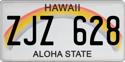 HI license plate ZJZ628