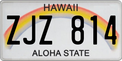 HI license plate ZJZ814