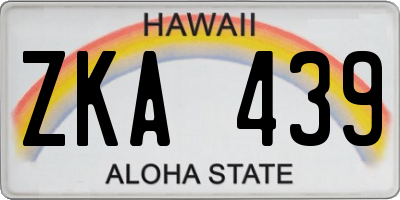 HI license plate ZKA439