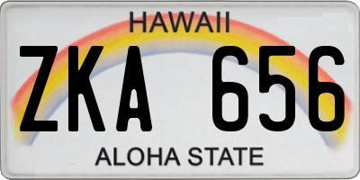 HI license plate ZKA656