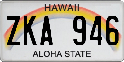 HI license plate ZKA946