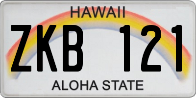 HI license plate ZKB121