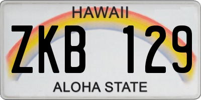 HI license plate ZKB129