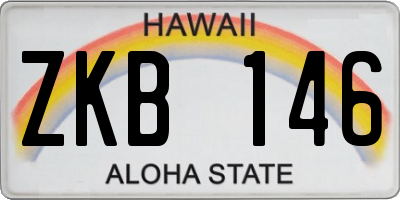 HI license plate ZKB146