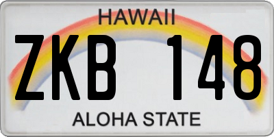 HI license plate ZKB148