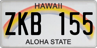HI license plate ZKB155