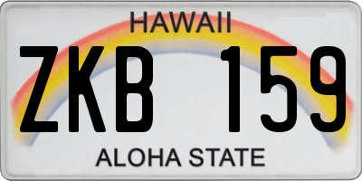 HI license plate ZKB159